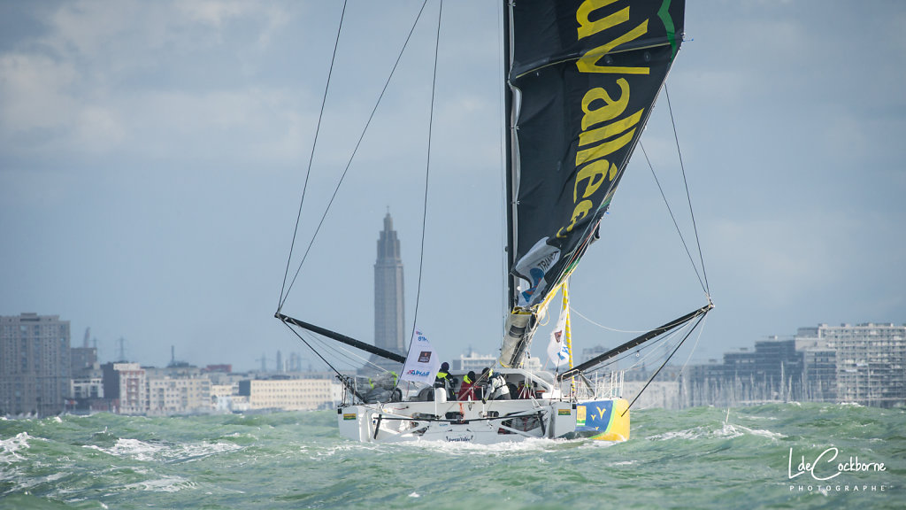 Départ de la Transat Jacques Vabre 2017. 