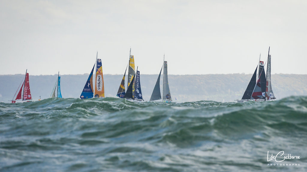 Départ de la Transat Jacques Vabre 2017. 