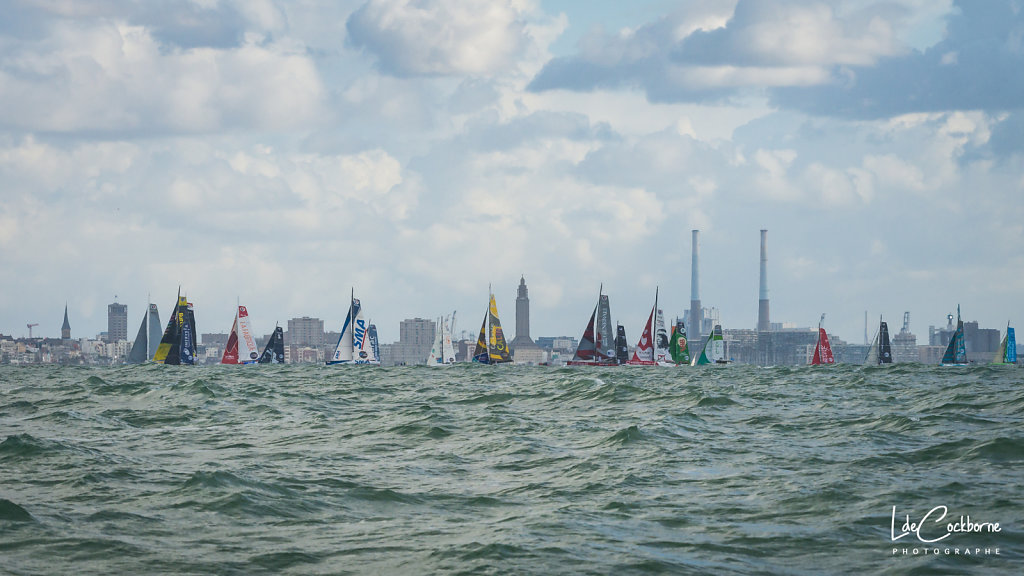 Départ de la Transat Jacques Vabre 2017. 