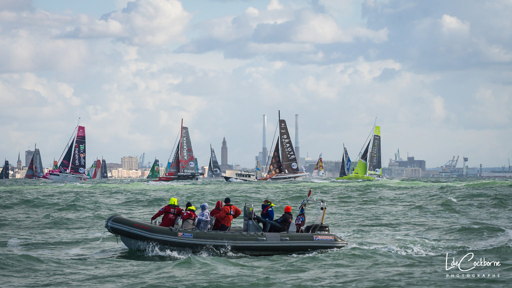 Départ de la Transat Jacques Vabre 2017. 