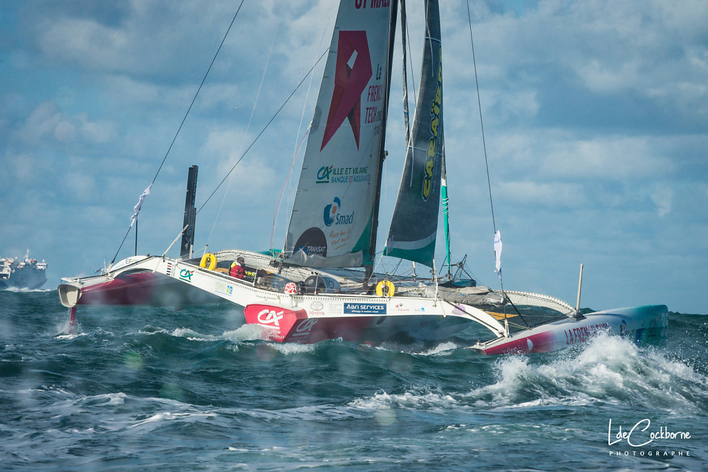 Départ de la Transat Jacques Vabre 2017. 