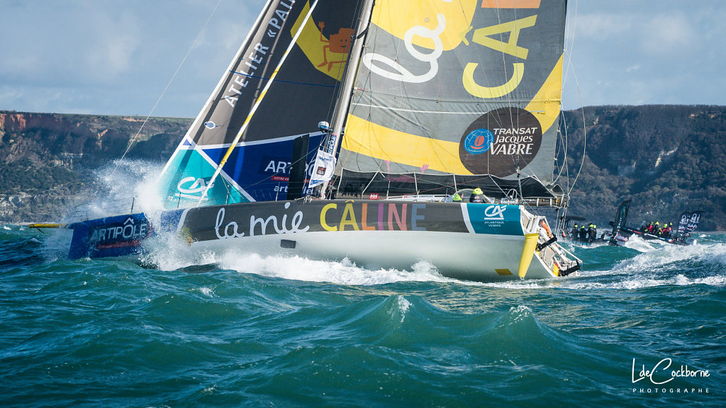 Départ de la Transat Jacques Vabre 2017. 