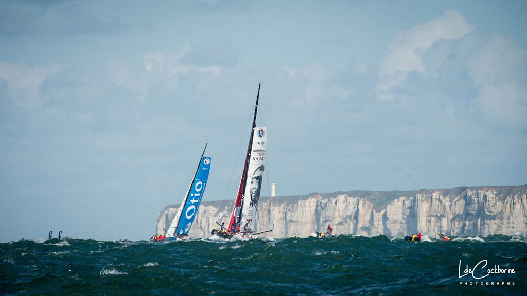 Départ de la Transat Jacques Vabre 2017. 