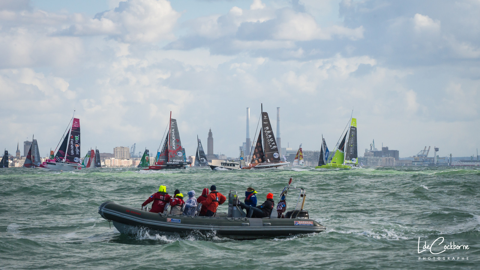 Départ de la Transat Jacques Vabre 2017.